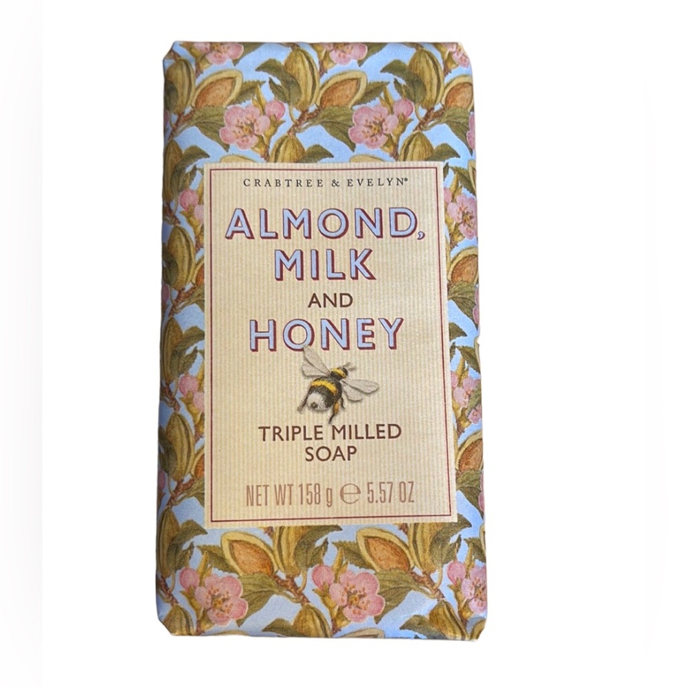 Crabtree & Evelyn Almond Milk and Honey Triple Milled Soap, 5.57 oz